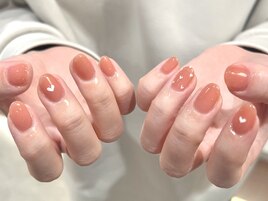 シンプルハートネイル