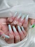 Hand*長さ出し+グラデーション×パーツ2個+ストーン30個￥11,980