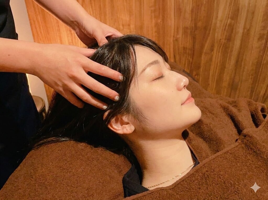 【人気No.1】ドライヘッドスパマッサージ70分\4980→\3980　首こり肩こり