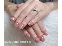 ユニコーンネイル 原宿表参道(unicorn nail)/ワンカラー+人気パ-ツ2個