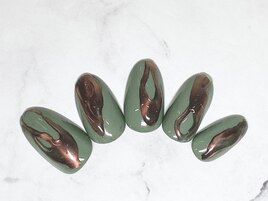 ニュアンス　ミラーネイル　秋冬