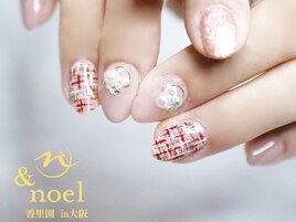 グレージュ ツイードネイル