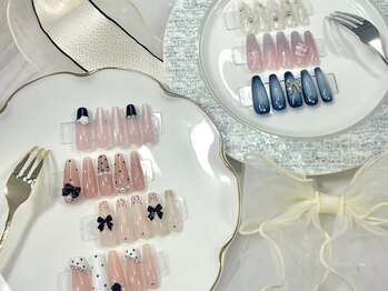 ブルー(BLUE)の写真/【いつでもお得×可愛いが叶う♪】シンプルからトレンドまで豊富なデザインで見るたびに気分が上がる指先☆