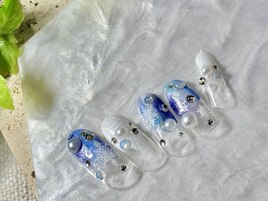 冬結晶ネイル×塗り掛け