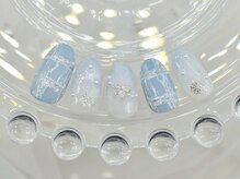 リセ(Risse)/手描き冬チェックネイル ¥8800