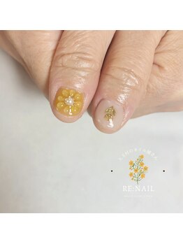 春♪ぷっくりお花とチューリップ