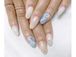 天然石風ネイル