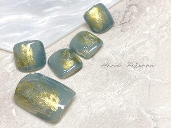 【フット】水彩デザインネイル