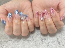 ネイルサロンファストネイルプラス 横浜店(FAST NAIL PLUS)/初夏ネイル2023【ちぐはぐ】