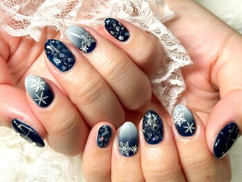 スーン(S∞N)/雪の結晶★冬ネイル