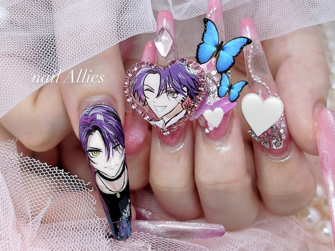 ネイルパーツオーダー専用ページ　痛ネイル 🪽🫧 🎀．初兎/いれいす 🎀．プレインシート．3dパーツ