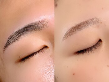 ink"四条烏丸【まつげパーマ/パリジェンヌ/アイブロウ/眉毛/ヘッドスパ】の写真/眉の左右差・整え方がわからない方へ*骨格に合わせた黄金比デザインで垢抜け顔に◎メンズも大歓迎♪