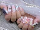 痛ネイル 推しネイル パステル