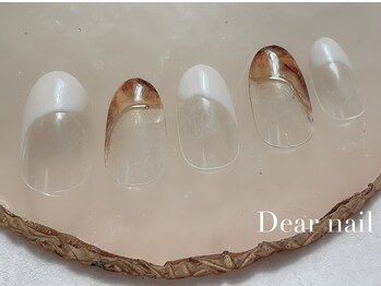 ディア ネイル(Dear nail)/べっ甲ななめフレンチ