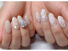 ネイルアンドアイラッシュスタジオ シュシュ(chouchou)/涼やかシェルネイル