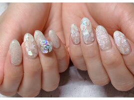 涼やかシェルネイル