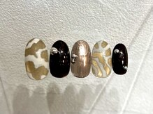 ヘアーデザイン ジュモク(Jumoku)/【定額】ゼブラ柄ネイル