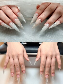 リング(Ling)の写真/長さだし得意ロングネイルで理想の指先へ。高い持続力と美しいフォルムが魅力☆