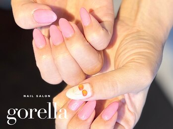 ワンカラー/さくらんぼ/春ネイル