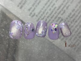 マグネットお花梅雨ネイル