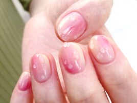 桃ネイル/水滴ネイル☆
