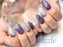 マグネット×人魚の鱗ネイル