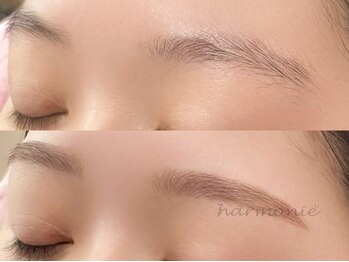 アルモニ(harmonie)の写真/【眉×まつ毛のセットメニューで垢抜けた印象に】骨格や筋肉に合わせて似合わせ眉をご提案いたします！