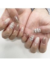 シェルネイル(shell nail)/ツイードネイル