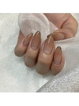 アコービューティー(Acoo Beauty)/グラデーション×先端ラメライン