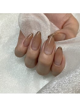 アコービューティー(Acoo Beauty)/グラデーション×先端ラメライン