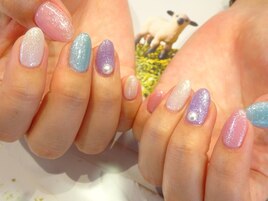 パステルカラフルネイル