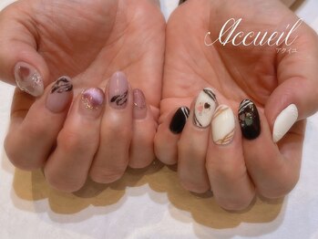 アクイユ 銀座店(ACCUEIL)/よくばりバレンタインネイル☆