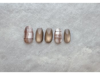 マグネットチェックネイル☆