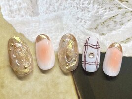 チークニュアンスネイル♪
