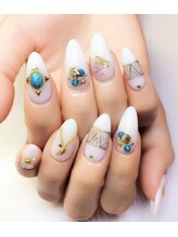 ネイルサロン スール(Soeur)/ターコイズのエスニック風ネイル