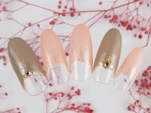 シューズネイルプロデュース/上品逆フレンチネイル