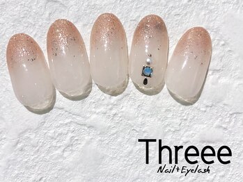 スリーネイルプラスアイラッシュ(Threee Nail+Eyelash)/ラメグラデーション