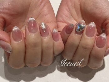 アクイユ 銀座店(ACCUEIL)/キラキラチークネイル