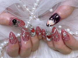 痛ネイル　フラッシュ　ラメ