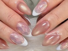 ヌーベルネイル(Nouvelle Nail)/プリズムカット×フレンチネイル