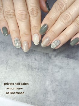 プライベート ネイルサロン マーマ(murmur)/チェックネイル