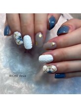 リッシュ ドゥ(RICHE deux)/アーガイル×ニットネイル