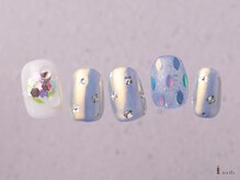 アイネイルズ 横浜WEST店(I-nails)/ミラーフラワーホロ10480円