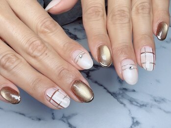 ミラー×マグネット チェック柄