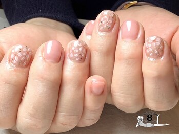ネイルエイト 新百合ヶ丘(nail8)/ピンクカラーと桜アート