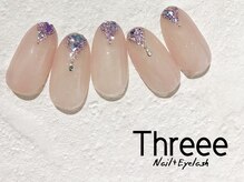 スリーネイルプラスアイラッシュ(Threee Nail+Eyelash)/ラメグラデーション