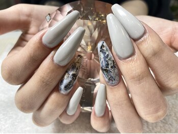 ダブルムーンビューティフル(DOUBLEmoonBeautiful)/大人可愛いパイソンネイルです♪