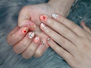 ヘブン ネイル 鶯谷(HEAVEN Nail)/ピーチベアネイル