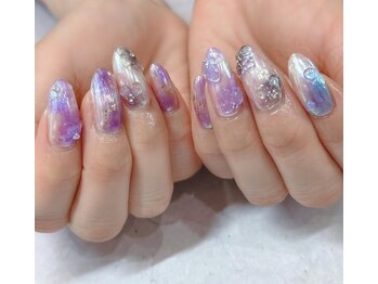 ネイルアンドアイラッシュスタジオ シュシュ(chouchou)/うるうる梅雨ネイル