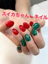 スイカちゃんネイル